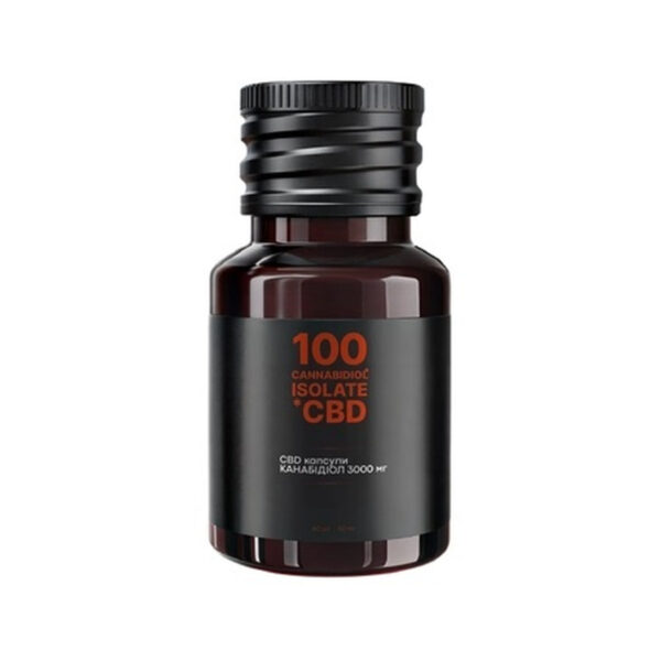 CBD isolate капсули 3000 мг, 60 капсул по 50 мг