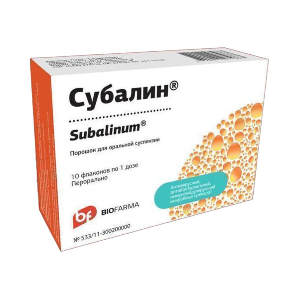 Субалін порошок д/приг. р-ну по 1 дозі №10 у флак.