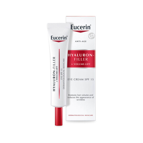 Крем для шкіри навколо очей Eucerin Hyaluron Filler + Volume Lift SPF15 з ліфтинг-ефектом для відновлення контуру (89766), 15 мл