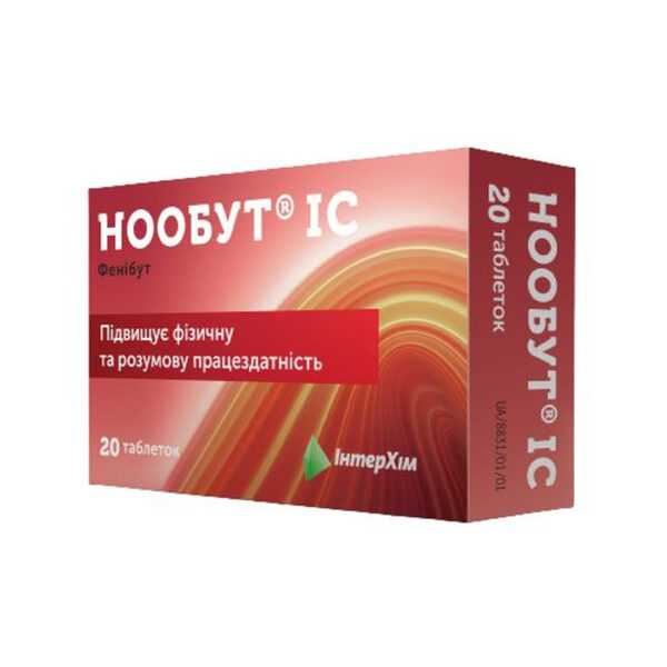 Нообут IC таблетки по 0.25 г №20 (10х2)