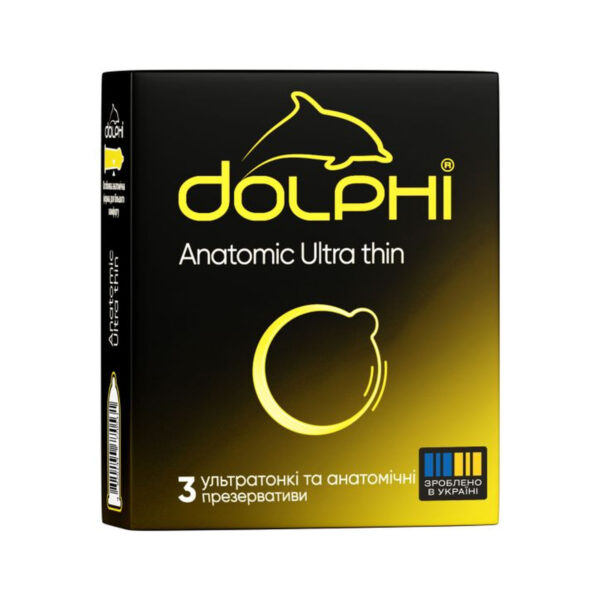 Презервативи Dolphi Анатомічні надтонкі, 3 штуки