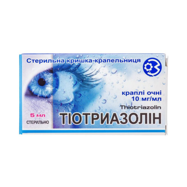 Тіотриазолін краплі оч. 10 мг/мл по 5 мл у флак. з криш.-крап.