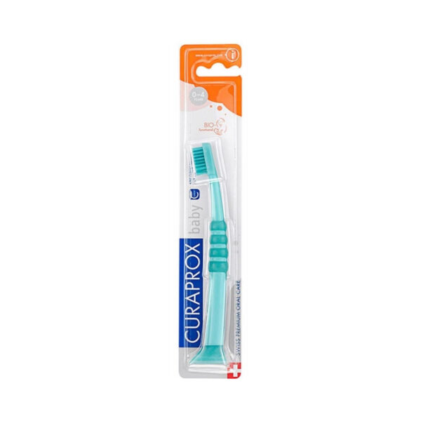 Зубна щітка Curaprox Baby дитяча з гумовою ручкою, 0-4 роки