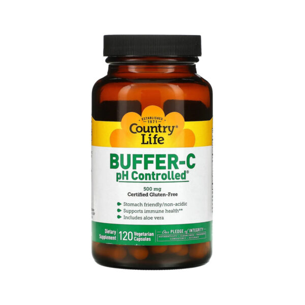 Вітамін С Country Life Buffer-C Ph Controlled, 120 капсул