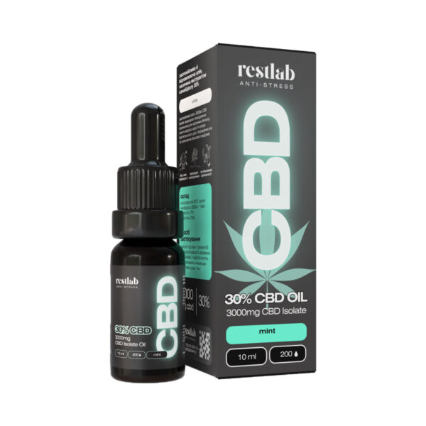 Олія CBD 30% Restlab зі смаком м'яти краплі, 10 мл