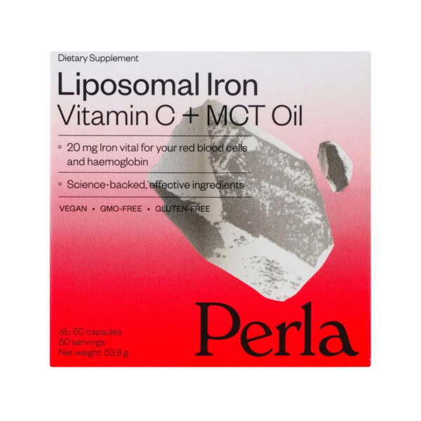 Ліпосомаль Perla Helsa Liposomal Iron (Vitamin C + MCT Oil) №60