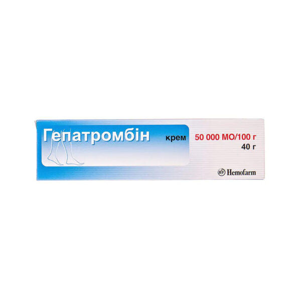 Гепатромбін крем 50000 МО/100 г по 40 г у тубах
