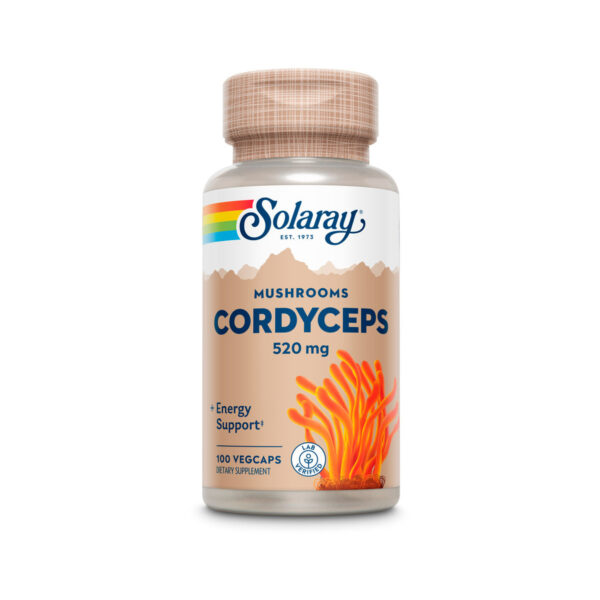 Гриб Кордицепс Solaray Cordyceps 520 мг, 100 вегетаріанських капсул