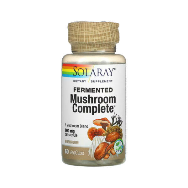 Грибний комплекс Solaray Fermented Mushroom Complete, 60 веганських капсул