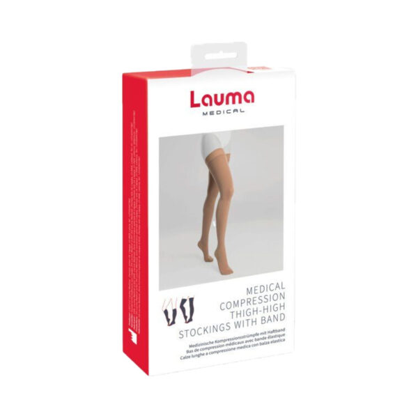 Панчохи компресійні Lauma Medical AG 304 на гумцi з миском, 1 клас компресії, колір натуральний, розмір 2К