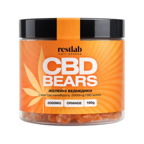 Желейні ведмедики CBD Restlab з канабідіолом апельсин, 160 г