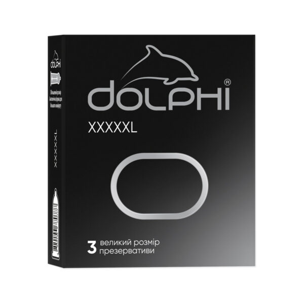 Презервативи Dolphi XXXXXL збільшеного розміру, 3 штуки