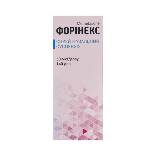 Форінекс спрей наз., сусп. 50 мкг/дозу по 140 доз у флак.