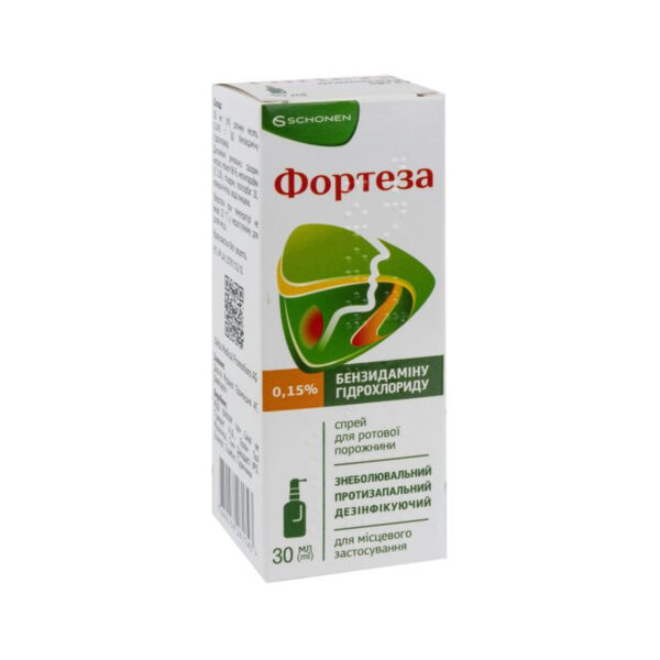 Фортеза спрей д/рот. порож. 0.15 % по 30 мл у флак. з розпил.