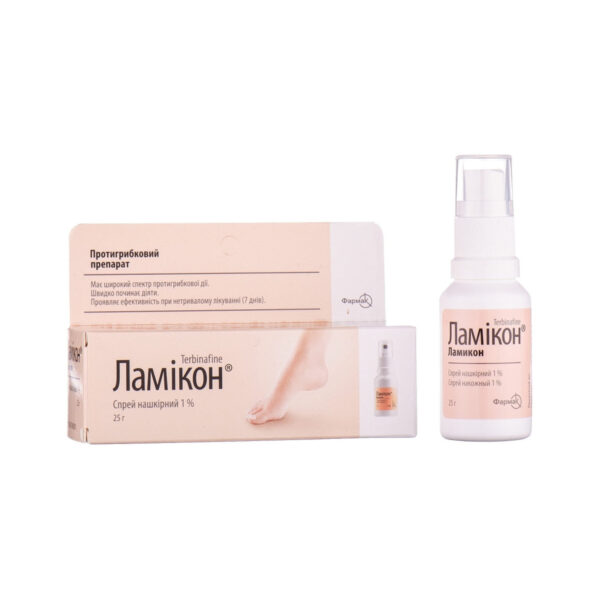 Ламікон спрей н/ш 1 % по 25 г у флак.