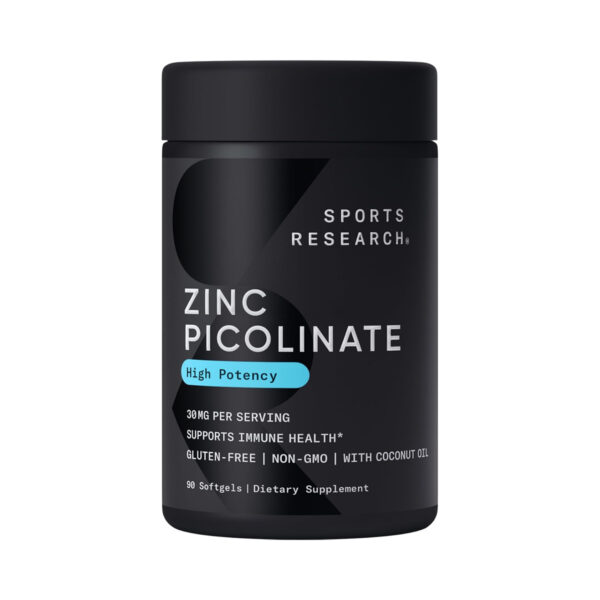 Цинк Піколінат Sport Research Zinc Picolinate 30 mg 90 softgels