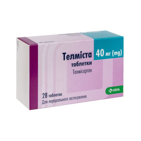 Телміста таблетки по 40 мг №28 (7х4)