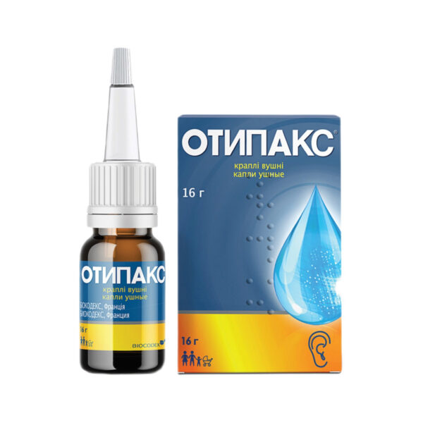 Отипакс краплі вуш. по 16 г у флак.