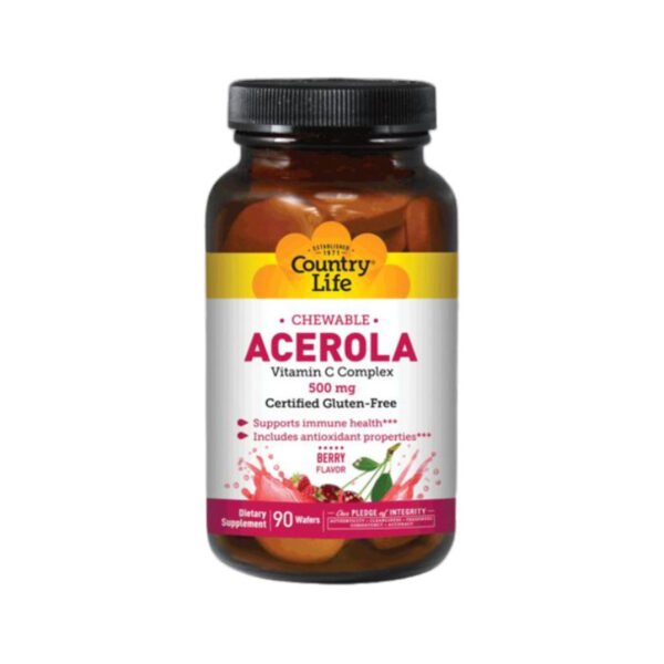 Вітамін С комплекс Country Life Acerola Vitamin C 500 мг, 90 таблеток