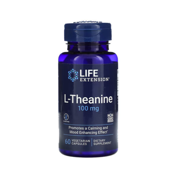 L-Теанін Life Extension L-Theanine 100 мг, 60 вегетеріанських капсул
