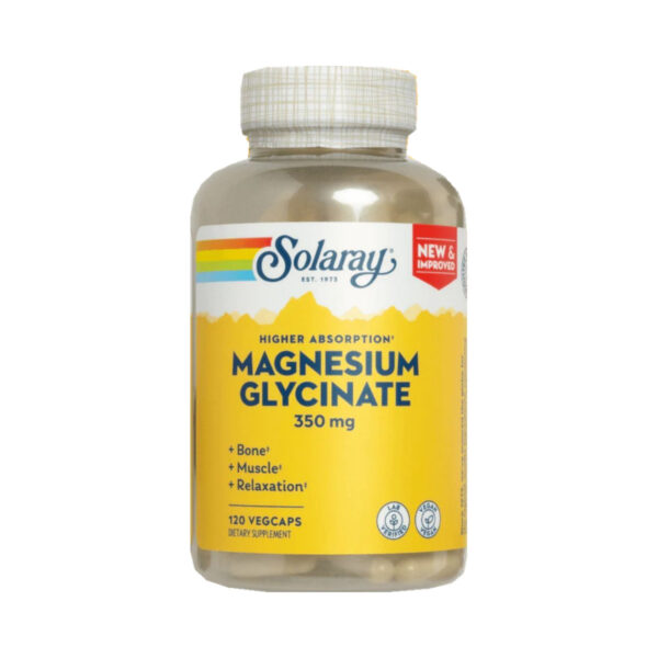 Магній гліцинат Solaray Magnesium Glycinate 350 мг, 120 капсул