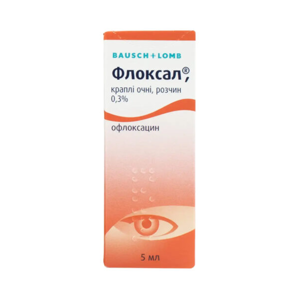 Флоксал краплі оч., р-н 0.3 % по 5 мл у флак.-крап.