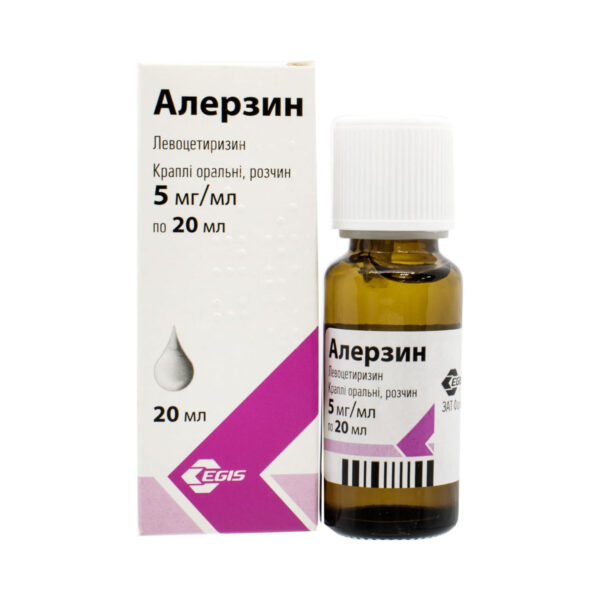 Алерзин краплі ор., р-н 5 мг/мл по 20 мл у флак.-крап.