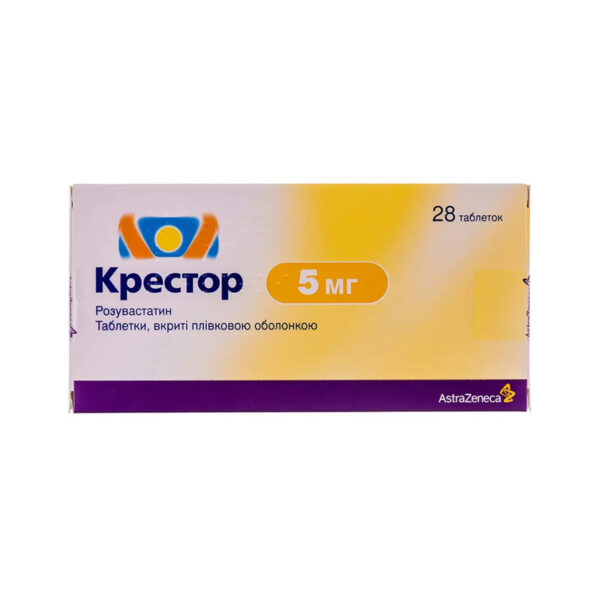 Крестор таблетки, в/плів. обол. по 5 мг №28 (14х2)