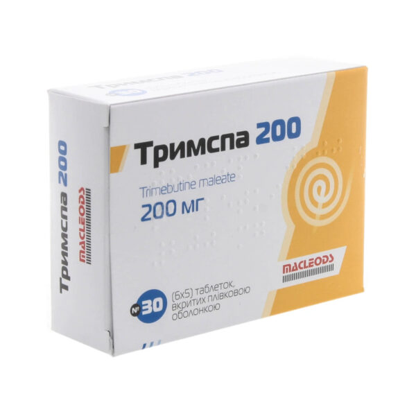 Тримспа 200 таблетки, в/плів. обол. по 200 мг №30 (15х2)